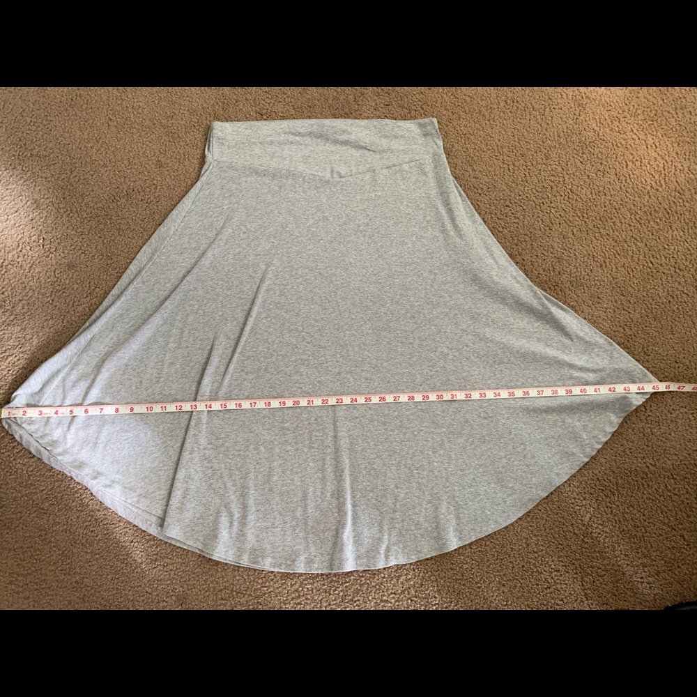 Gray A-line skirt